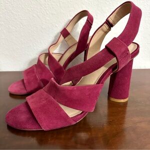 ANTONIO MELANI Fuchsia Suede Heels • 7.5